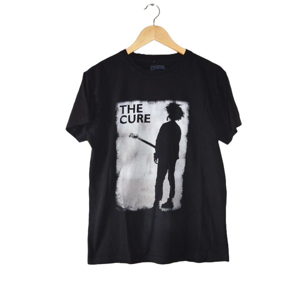 The Cure Graphic T-Shirt Mens Size M Black Excellent Robert Smith Band Tee